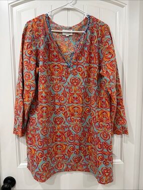 NVELOP Sun Protection Multicolor Swirl Print Tunic